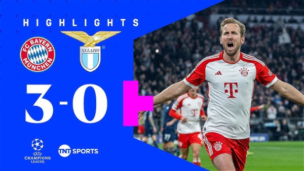 Champions League Ottendedelsfinale: Bayern München vinder 3-0 over Lazio